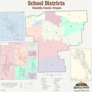 Map of School Districts in Umatilla County