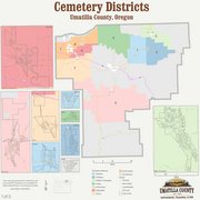 Map of Cemetery Districts in Umatilla County